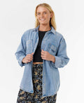 Rip Curl Pacific Rider Denim L/S Shirt-Blue