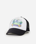 Rip Curl Mixed Yardage Trucker Hat-Washed Black