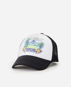 Rip Curl Mixed Yardage Trucker Hat-Washed Black