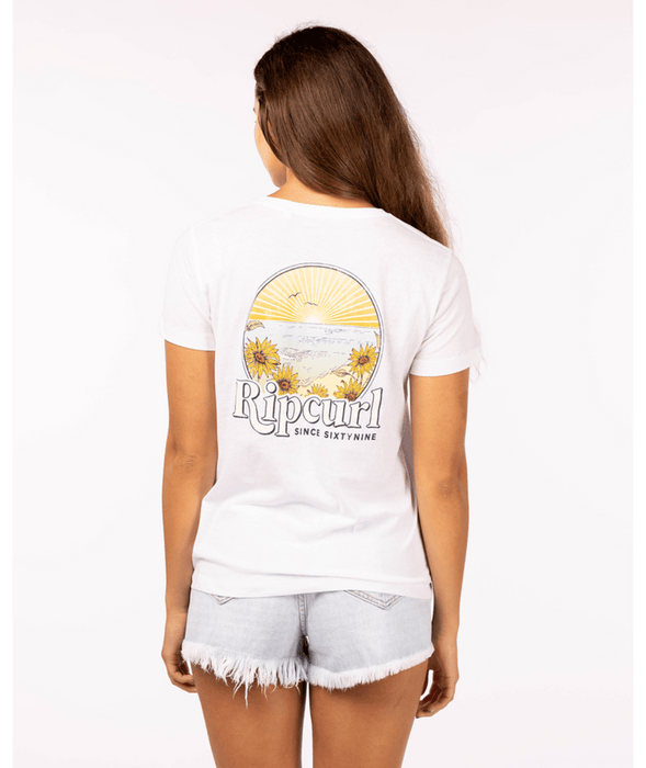 Rip Curl Golden Hour Standard Tee-Optical White