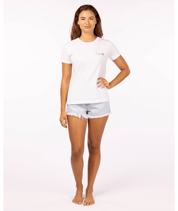 Rip Curl Golden Hour Standard Tee-Optical White