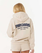 Rip Curl Surf Puff Heritage Hood Sweatshirt-Natural