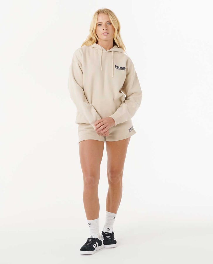 Rip Curl Surf Puff Heritage Hood Sweatshirt-Natural