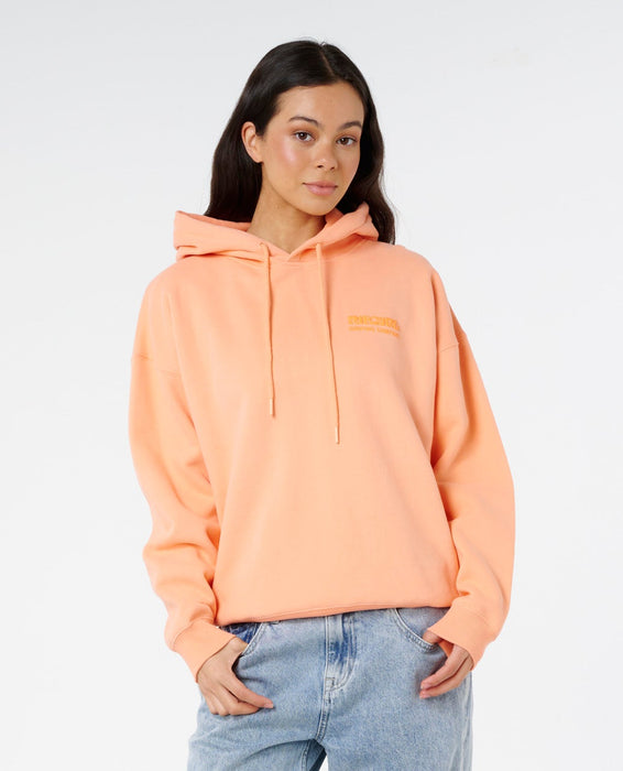 Rip Curl Surf Puff Heritage Hood Sweatshirt-Papaya
