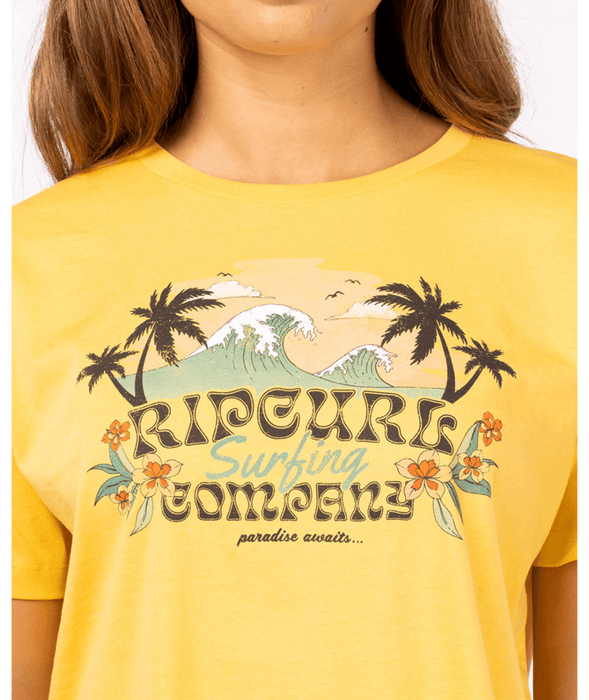 Rip Curl Brazilian Soul Crop Tee-Light Yellow