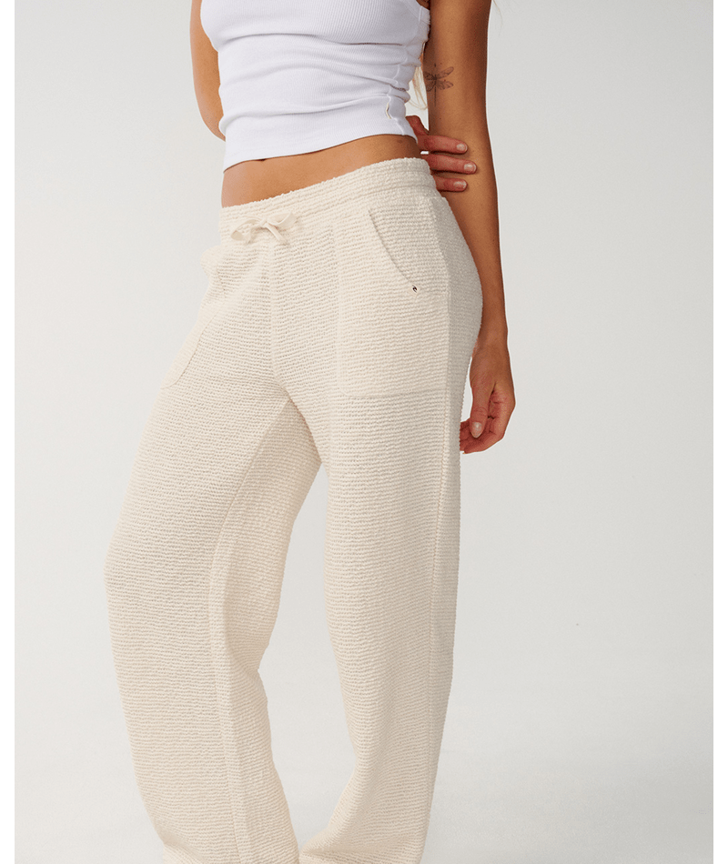 Rip Curl Cala Nights Textured Pants-Natural