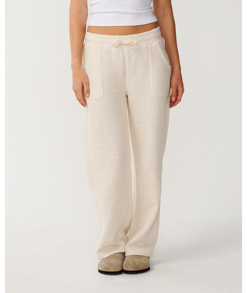 Rip Curl Cala Nights Textured Pants-Natural