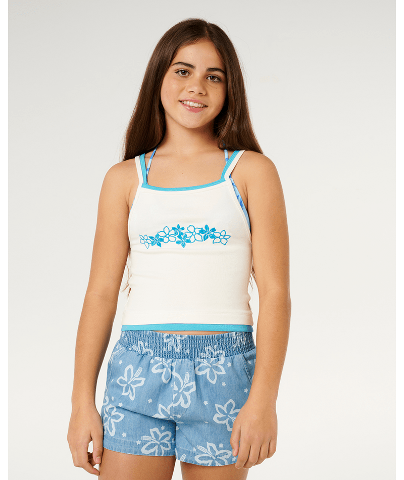Rip Curl Girls' Half Moon Bay Layer Tank-Bone