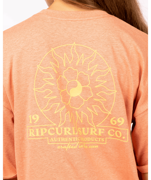 Rip Curl Better Days Heritage Crop Tee-Dusty Pink