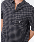 Rip Curl Liquid Trips Check Shirt-Washed Black