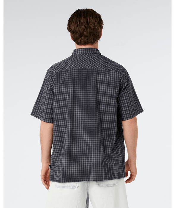 Rip Curl Liquid Trips Check Shirt-Washed Black