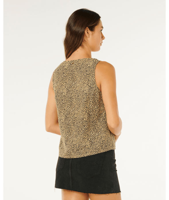 Rip Curl Animal Instincts Tie Tank-Natural