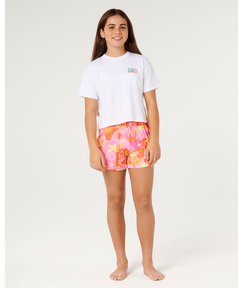 Rip Curl Girls' Catalina Island Crop Tee-White