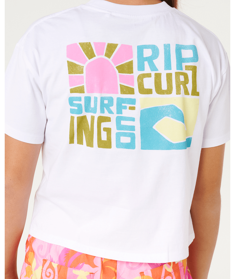Rip Curl Girls' Catalina Island Crop Tee-White