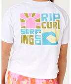 Rip Curl Girls' Catalina Island Crop Tee-White