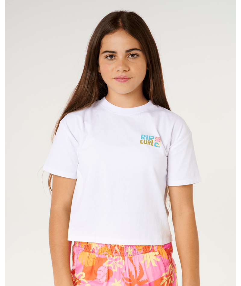 Rip Curl Girls' Catalina Island Crop Tee-White