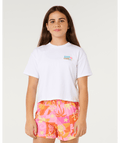 Rip Curl Girls' Catalina Island Crop Tee-White