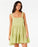 Rip Curl Cala Nights Seersucker Mini Dress-Sage