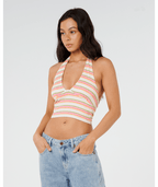 Rip Curl Topanga Canyon Rib Halter Tank-Peach