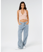 Rip Curl Topanga Canyon Rib Halter Tank-Peach
