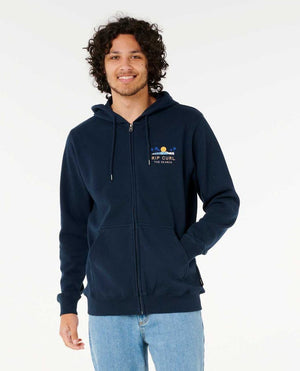 Rip Curl AOTS - Cody Welsh Zip Thru Sweatshirt-Navy