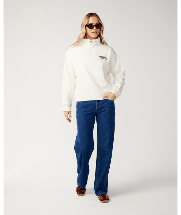 Rip Curl Surf Puff 1/4 Zip Sweatshirt-Bone