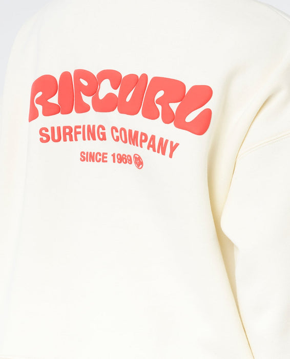 Rip Curl Surf Puff 1/4 Zip Sweatshirt-Cayenne