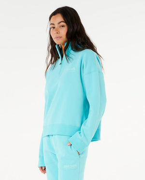 Rip Curl Surf Puff 1/4 Zip Sweatshirt-Electric Blue