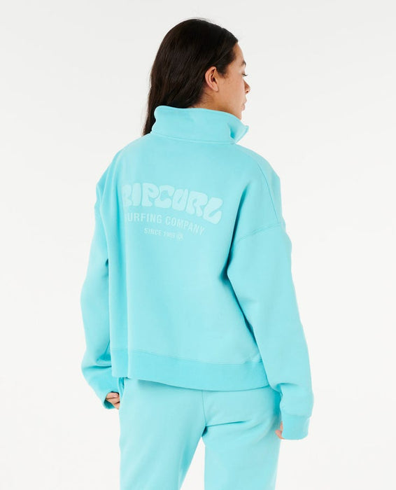 Rip Curl Surf Puff 1/4 Zip Sweatshirt-Electric Blue