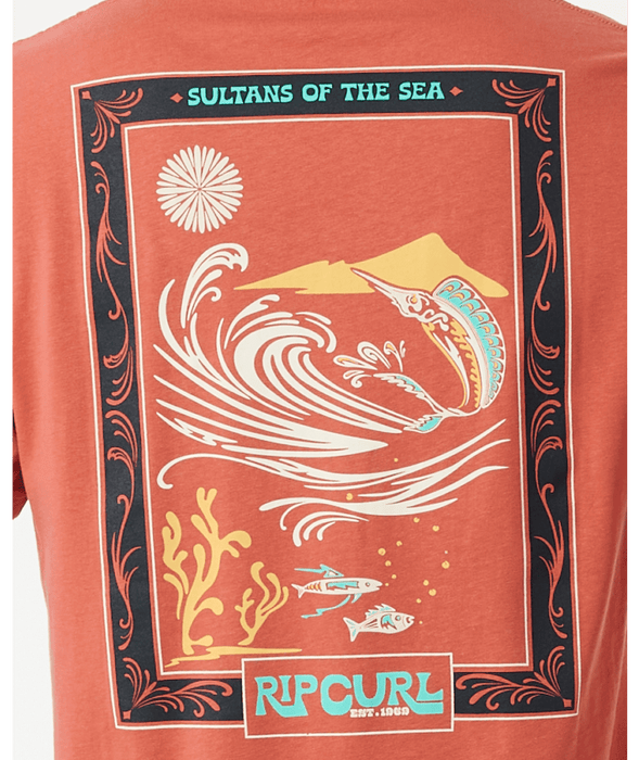 Rip Curl Pacific Rinse Reef Tee-Dusty Mushroom