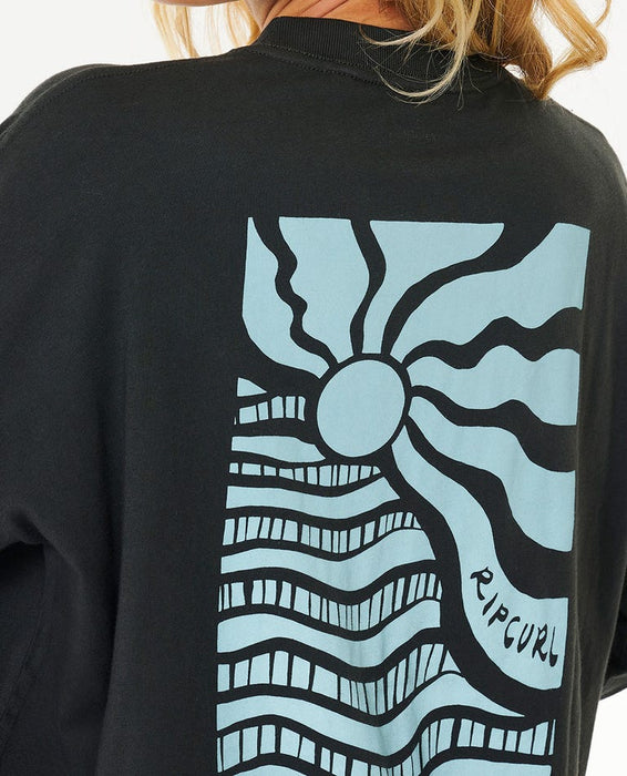 Rip Curl Ripple Oversize L/S Tee-Phantom