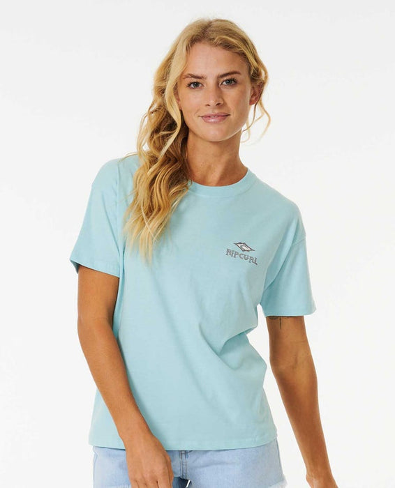 Rip Curl Shore Break Relaxed Tee-Light Blue