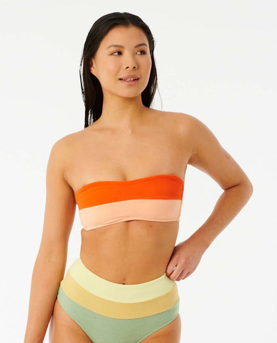 Rip Curl Surf Revival Bandeau Top-Hot Orange