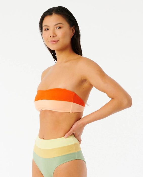 Rip Curl Surf Revival Bandeau Top-Hot Orange