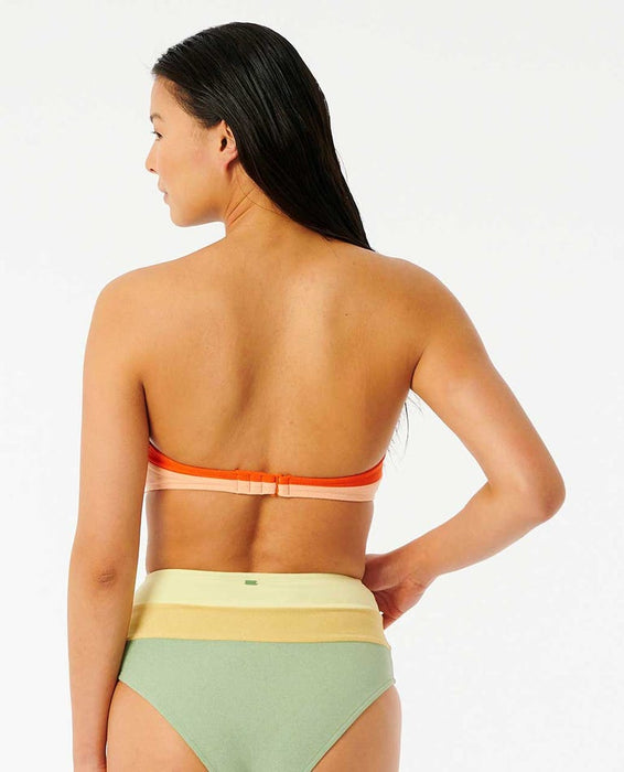 Rip Curl Surf Revival Bandeau Top-Hot Orange