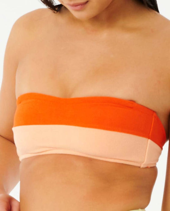 Rip Curl Surf Revival Bandeau Top-Hot Orange