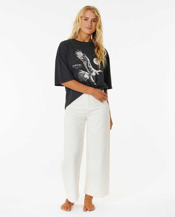 Rip Curl Midnight Heritage Tee-Washed Black