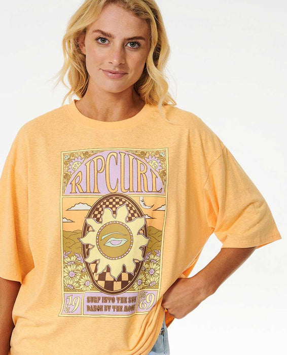 Rip Curl Sun Club Heritage Tee-Pastel Orange