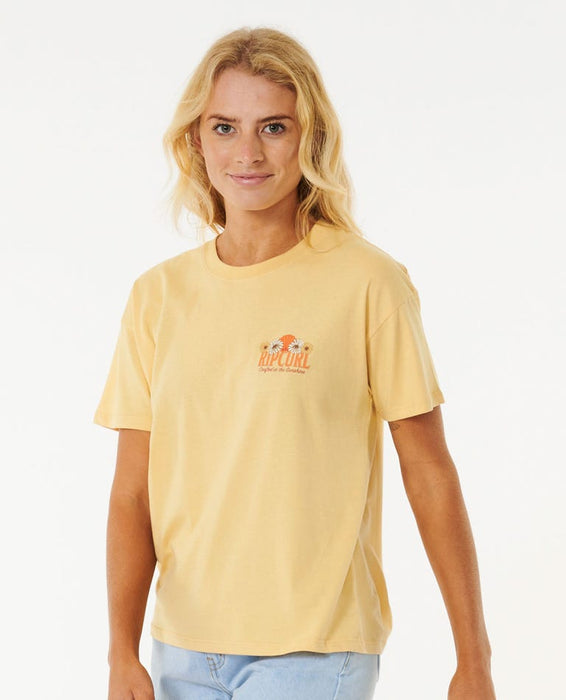 Rip Curl Mystic Relaxed Tee-Washed Yellow
