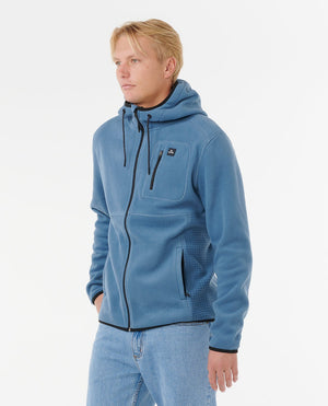 Rip Curl Departed Polar Fleece Zip Thru Jacket-Bluefin