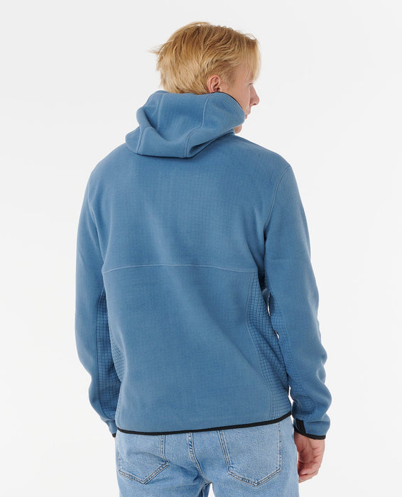 Rip Curl Departed Polar Fleece Zip Thru Jacket-Bluefin