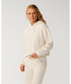 Rip Curl Cala Nights Textured Hooded Sweatshirt-Natural