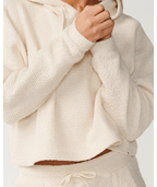 Rip Curl Cala Nights Textured Hooded Sweatshirt-Natural
