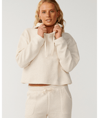 Rip Curl Cala Nights Textured Hooded Sweatshirt-Natural
