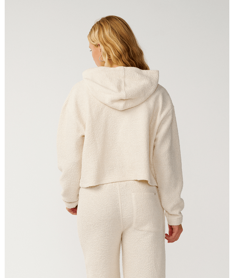 Rip Curl Cala Nights Textured Hooded Sweatshirt-Natural