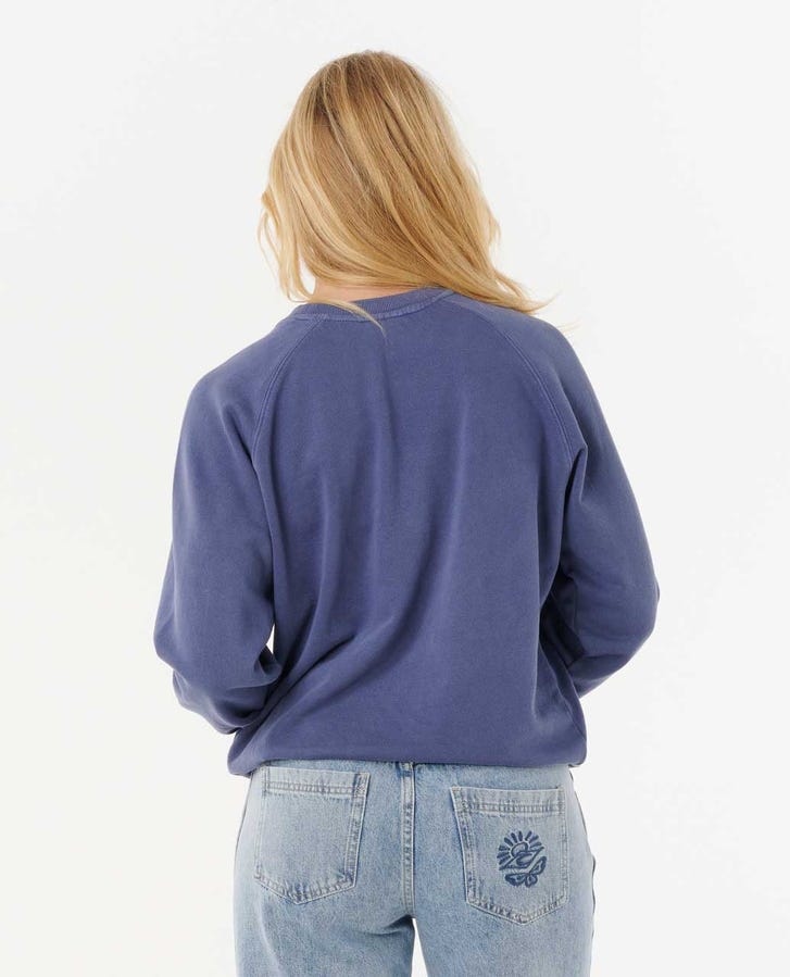 Rip Curl Surf Dept. Relaxed Raglan Crew Sweatshirt-Navy