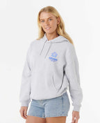 Rip Curl Surf Puff Heritage Hood Sweatshirt-Grey Marle