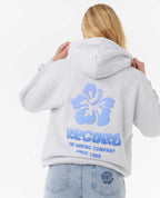 Rip Curl Surf Puff Heritage Hood Sweatshirt-Grey Marle