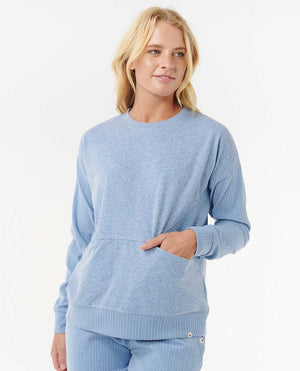 Rip Curl Cosy Fleece Sweatshirt-Blue Marle