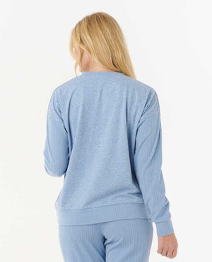 Rip Curl Cosy Fleece Sweatshirt-Blue Marle